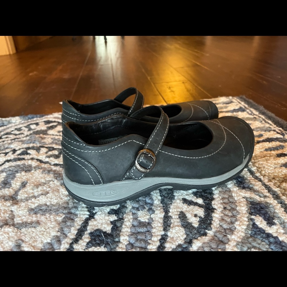 Keen Black Leather Mary Janes